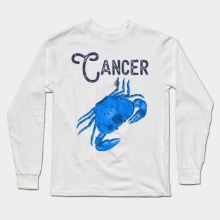 Cancer ))(( Astrological Sign Zodiac Constellation Design Long Sleeve T-Shirt